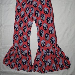 (authentic) Gucci Pink Cube Print Silk pants